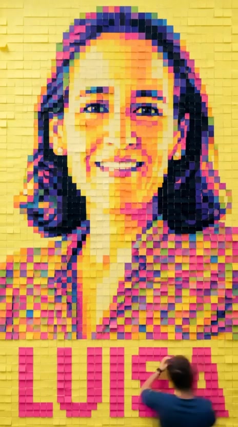 Mural de post-its — campaña básica